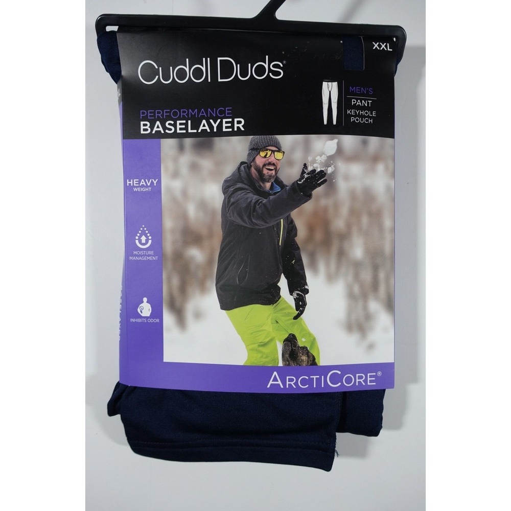Men's Cuddl Duds Heavyweight ArctiCore Performance Base Layer Pants Men XXL Navy